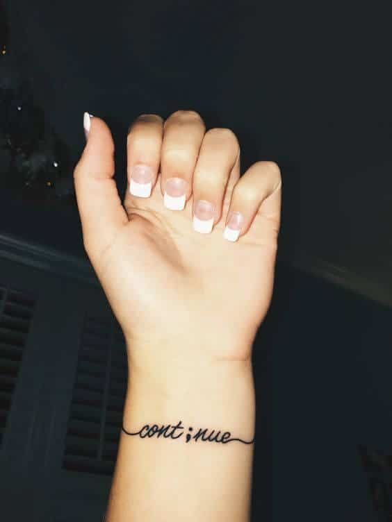 Semicolon tattoos design, idea 14