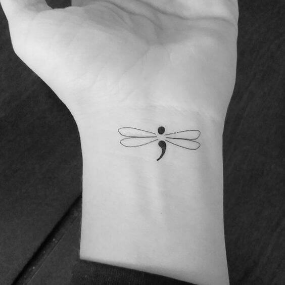Semicolon tattoos design, idea 15