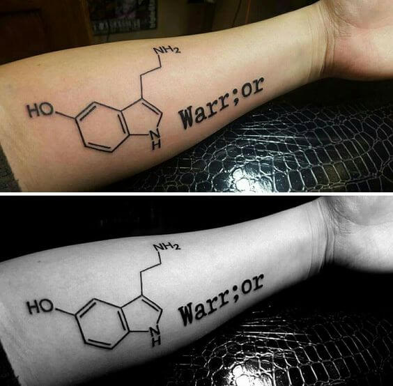 Semicolon tattoos design, idea 29