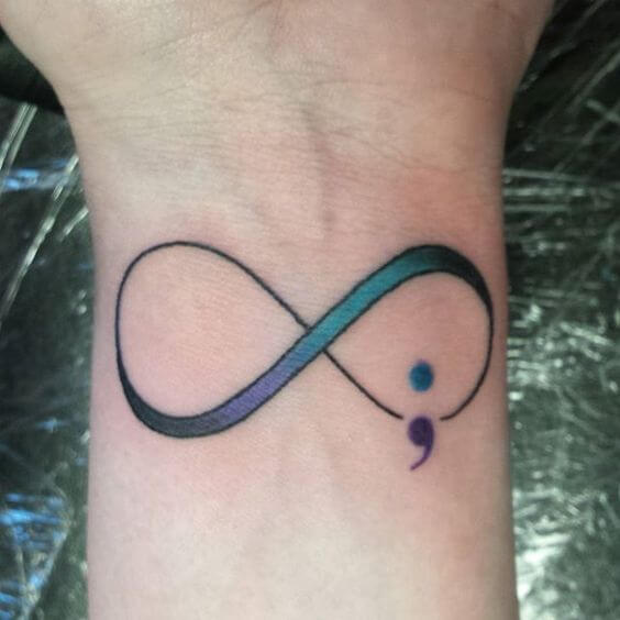 Semicolon tattoos design, idea 34