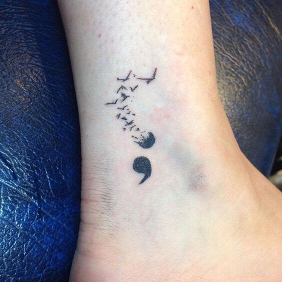 Semicolon tattoos design, idea 35