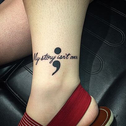 Semicolon tattoos design, idea 39