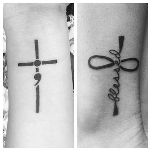 Semicolon tattoos design, idea 40