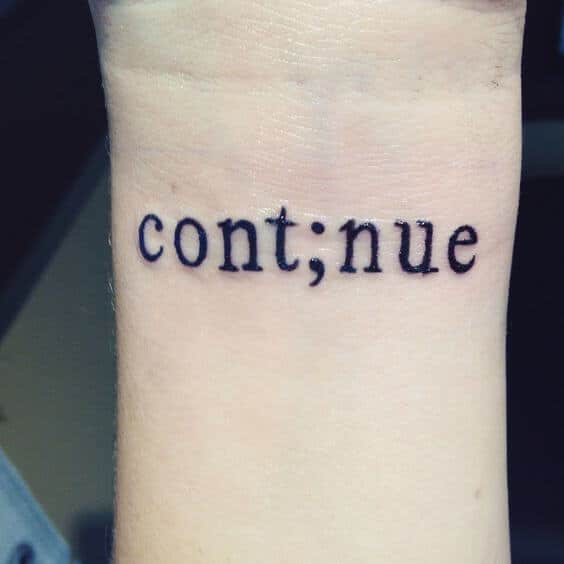 Semicolon tattoos design, idea 41