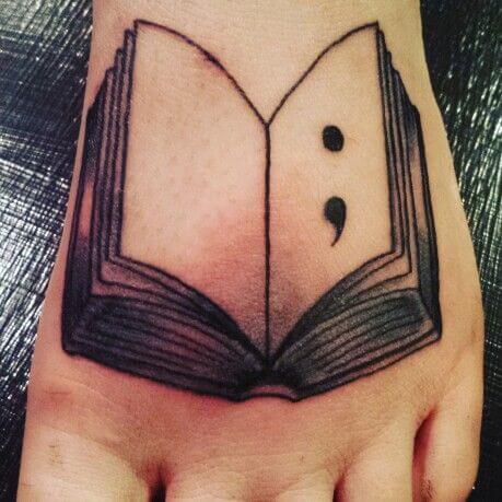 Semicolon tattoos design, idea 46