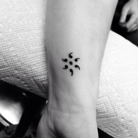 Semicolon tattoos design, idea 48