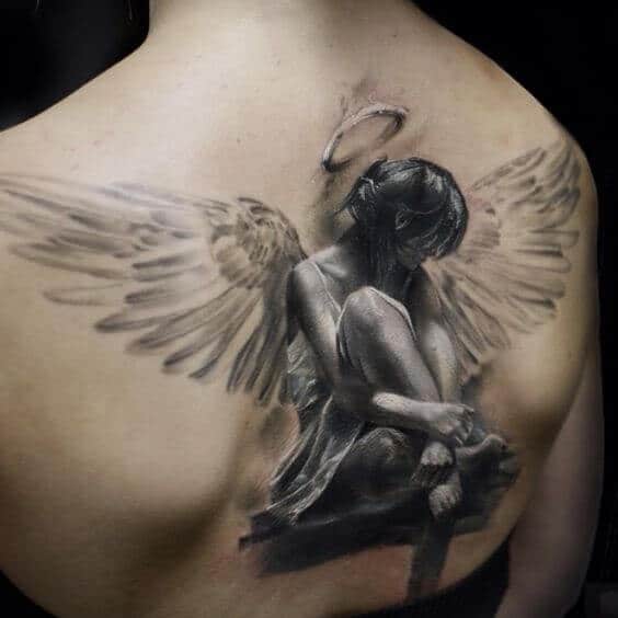 Angel tattoos design, idea 2