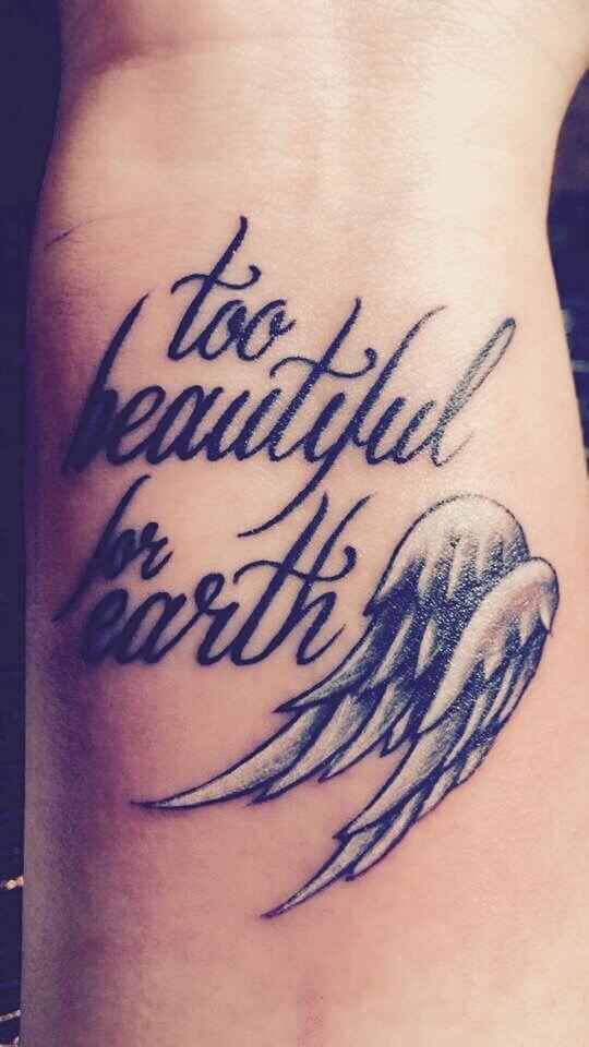 Angel tattoos design, idea 6