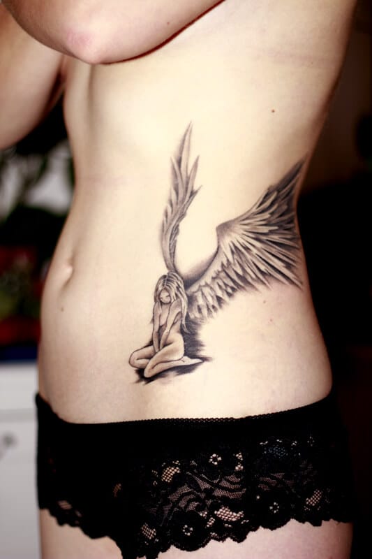 Angel tattoos design, idea 8