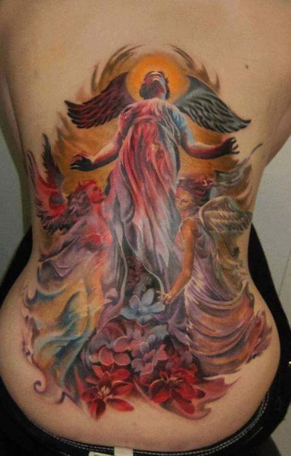 Angel tattoos design, idea 12