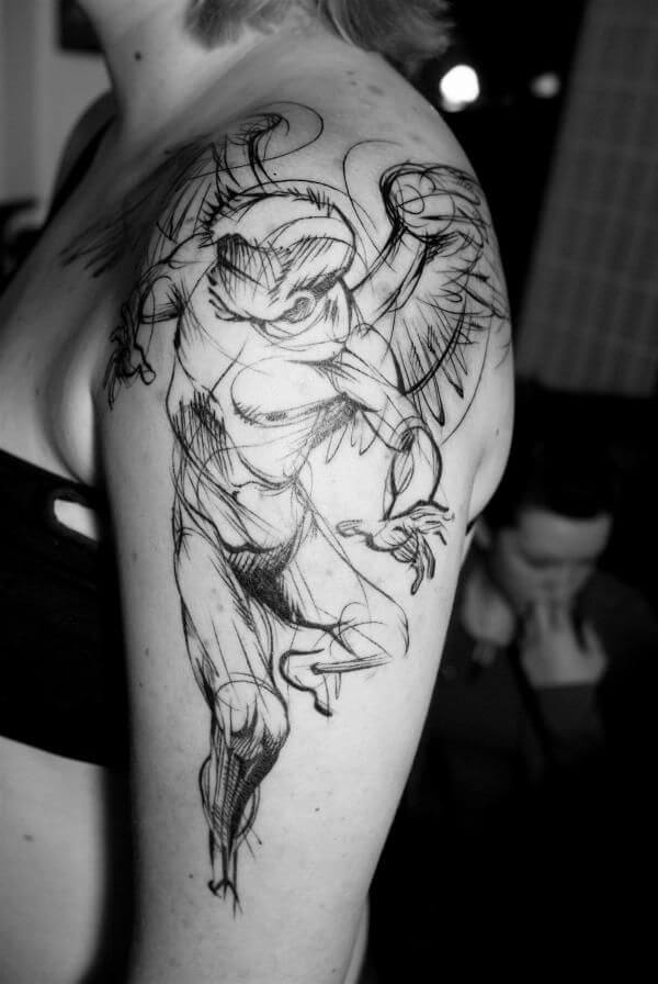 Angel tattoos design, idea 22