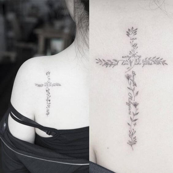 Cross tattoos design, idea 5