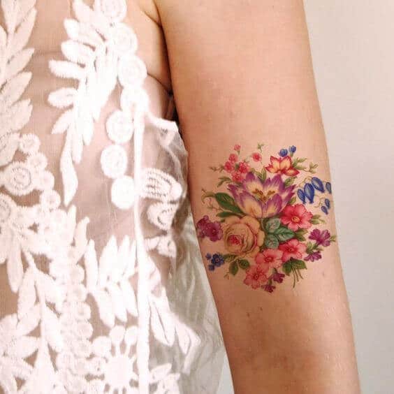 Flower tattoos design, idea 6