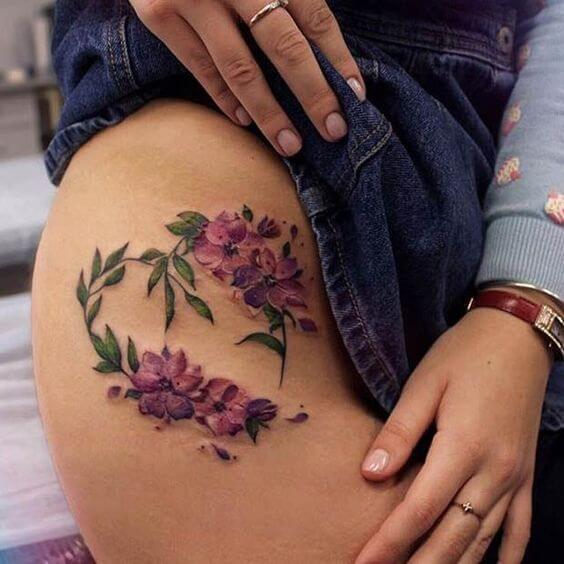 Flower tattoos design, idea 8