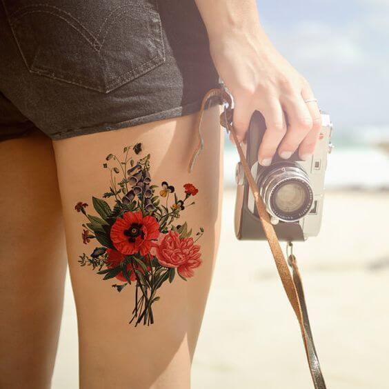 Flower tattoos design, idea 14