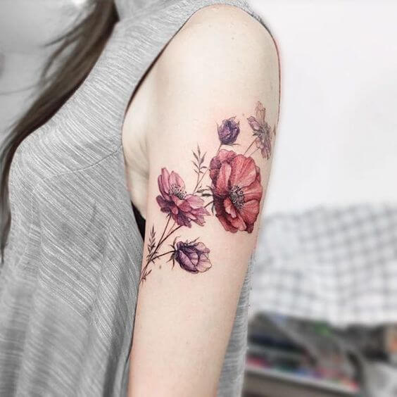 Flower tattoos design, idea 22