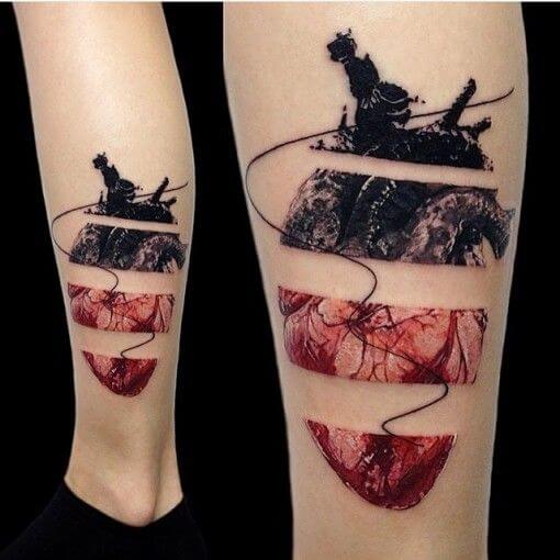 Heart tattoos design, idea 4