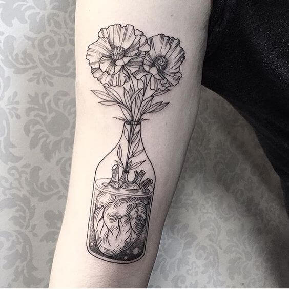 Heart tattoos design, idea 7