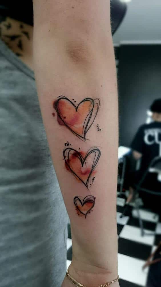 Heart tattoos design, idea 11