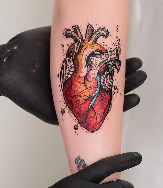 Heart tattoos design, idea 14