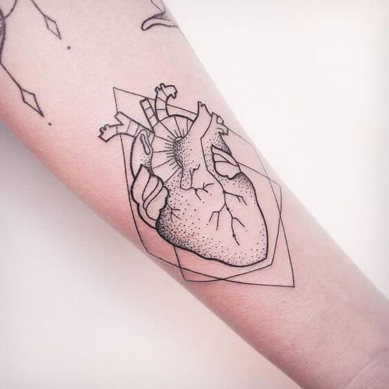 Heart tattoos design, idea 18
