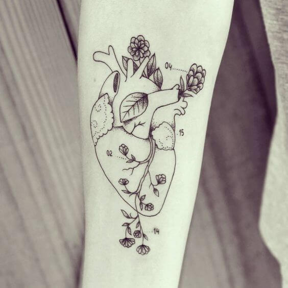 Heart tattoos design, idea 21