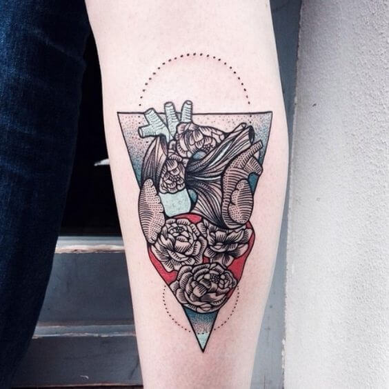 Heart tattoos design, idea 22