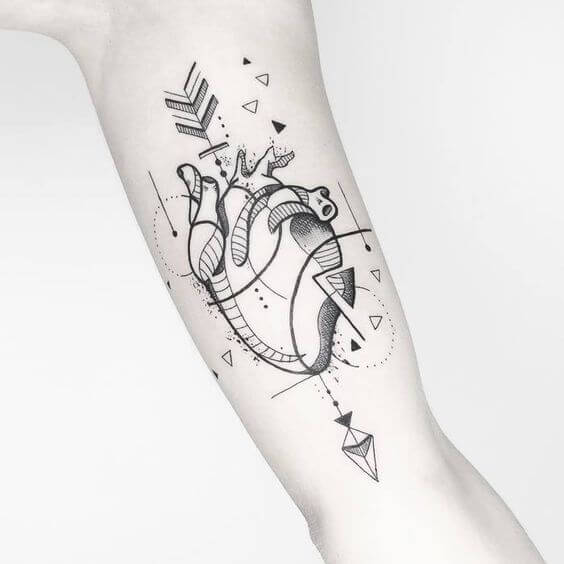Heart tattoos design, idea 24