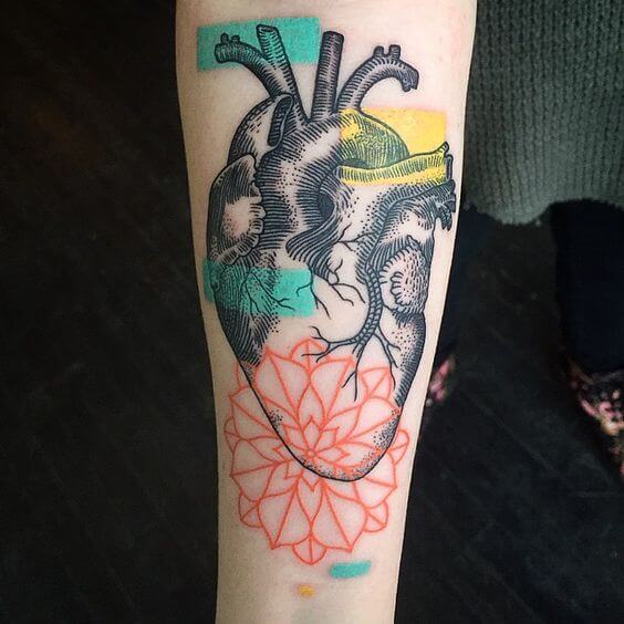 Heart tattoos design, idea 32
