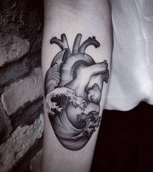 Heart tattoos design, idea 42
