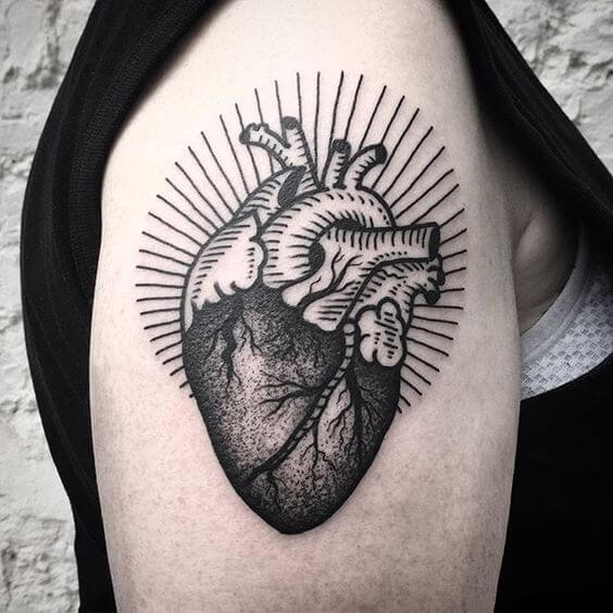 Heart tattoos design, idea 44