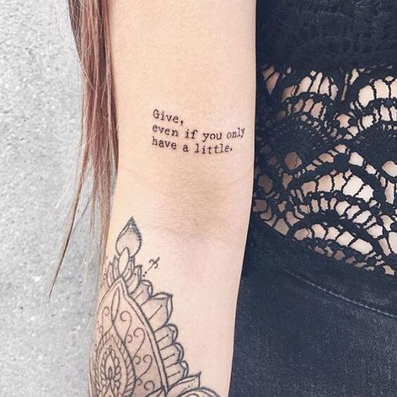 Quotes tattoos design, idea 12