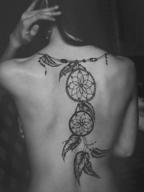 Dream catcher tattoos design, idea 3