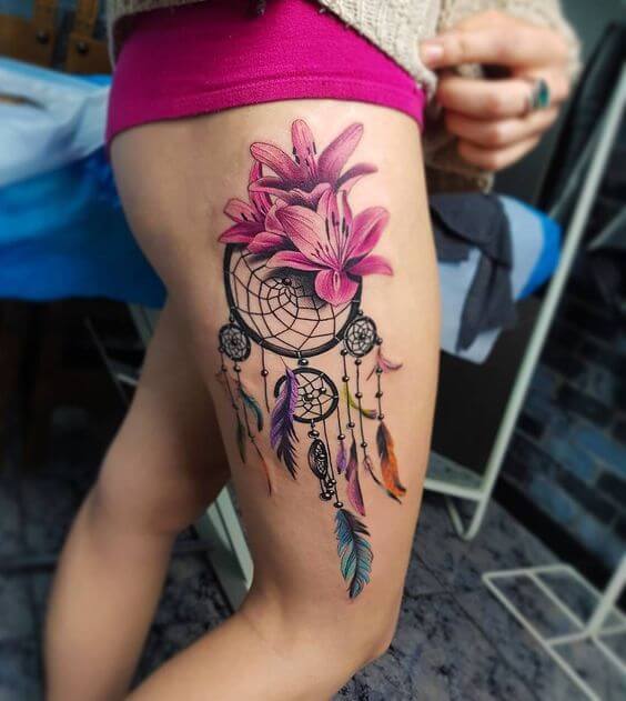 Dream catcher tattoos design, idea 21