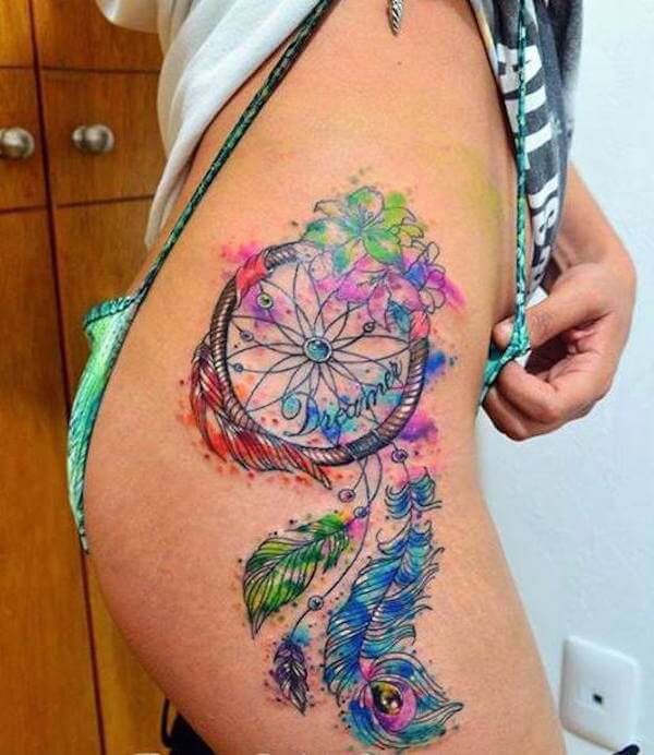 Dream catcher tattoos design, idea 23
