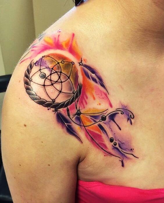Dream catcher tattoos design, idea 28