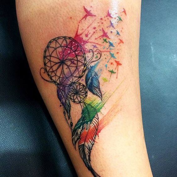 Dream catcher tattoos design, idea 37
