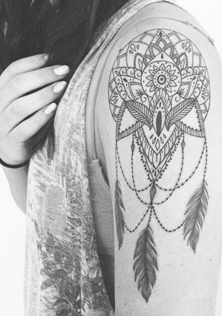 Dream catcher tattoos design, idea 44