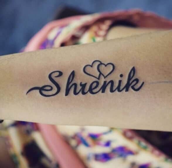 Name tattoos design, idea 3