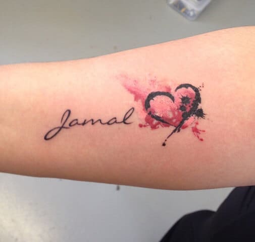 Name tattoos design, idea 4