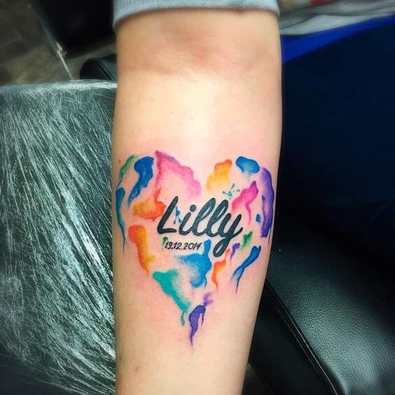 Name tattoos design, idea 12