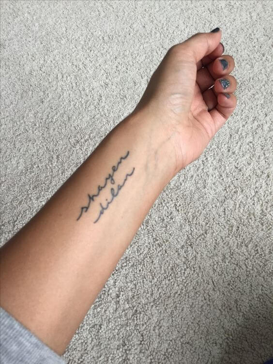 Name tattoos design, idea 14
