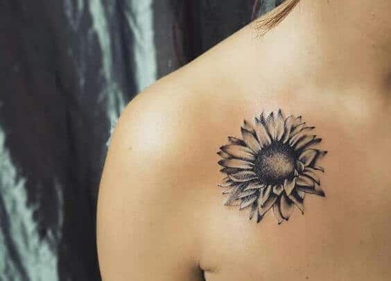 Sunflower tattoos design, idea 7