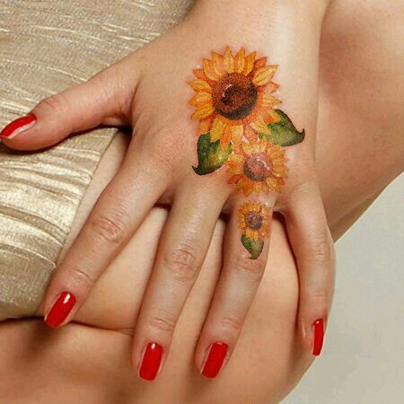 Sunflower tattoos design, idea 22