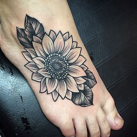Sunflower tattoos design, idea 23