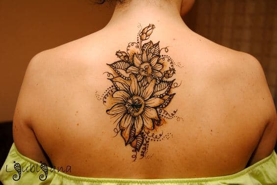 Sunflower tattoos design, idea 31