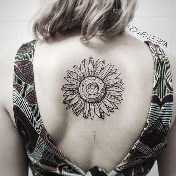 Sunflower tattoos design, idea 32