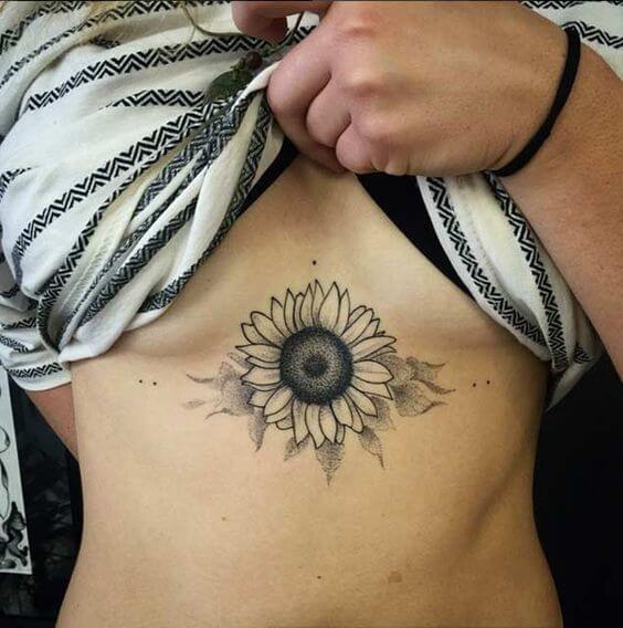 Sunflower tattoos design, idea 33
