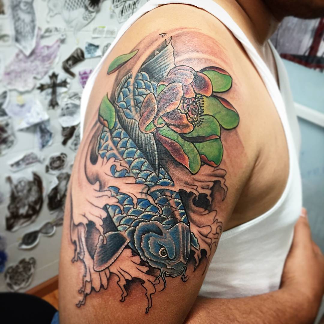 The true meaning of koi fish and lotus flower tattoo  1984 Studio