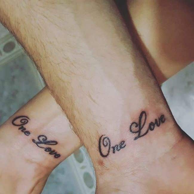 Her One His Only Couple Tattoo Meaningful Matching Tattoo  Etsy
